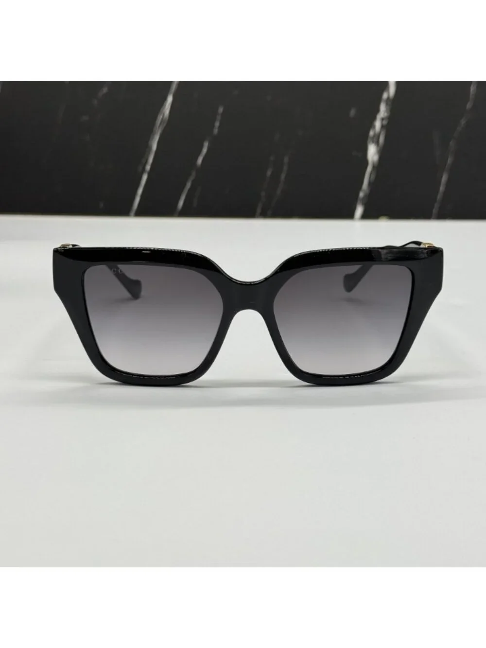 New Gucci GG1023S 001 with Gold Chain Women Cat Eye Sunglasses